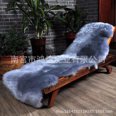 Wool Sofa Cushion, Bedroom Carpet, Seat Cushion, Chair Cushion, Bay Window, Fur Integrated, Floor-To-Ceiling Window, Whole Piece of Sheepskin, Irregular Shape