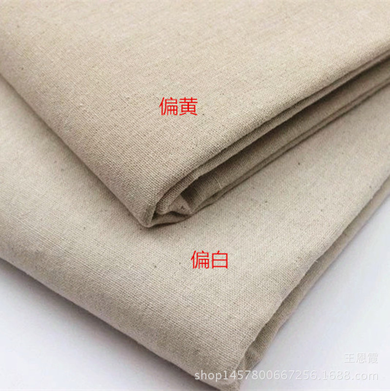 Factory Direct Sales Polyester-Cotton Imitation Linen Fabric Linen Printing Linen Cotton Linen Gray Cloth Handicraft Cloth Can Be Printed and Dyed