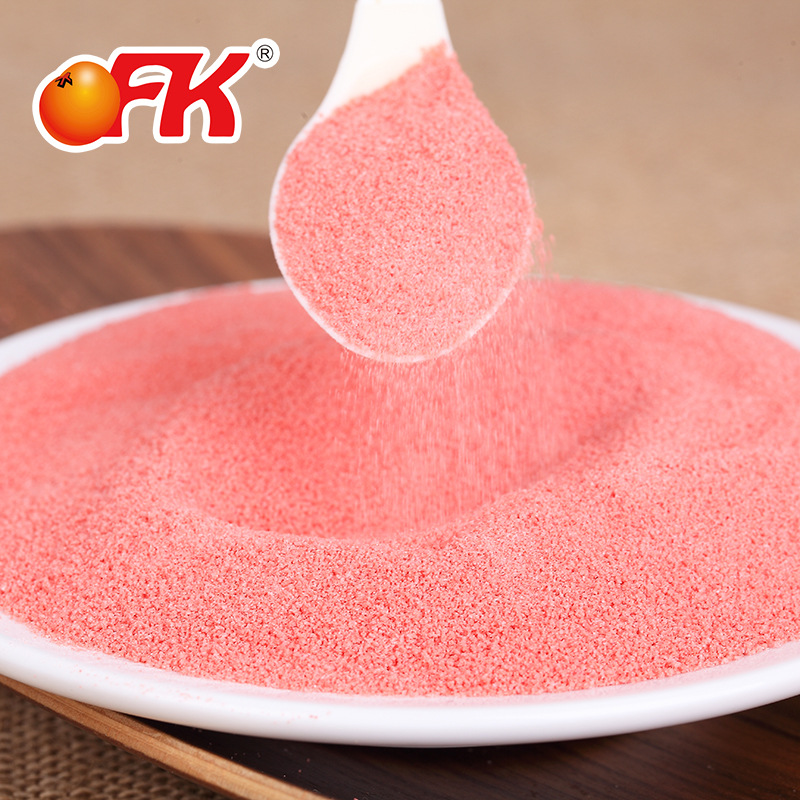 Ofk Taiwan Imported Strawberry Fruit Powder Vitamin C Instant Drink Baking Probiotic Candy Strawberry Powder Raw Material Wholesale