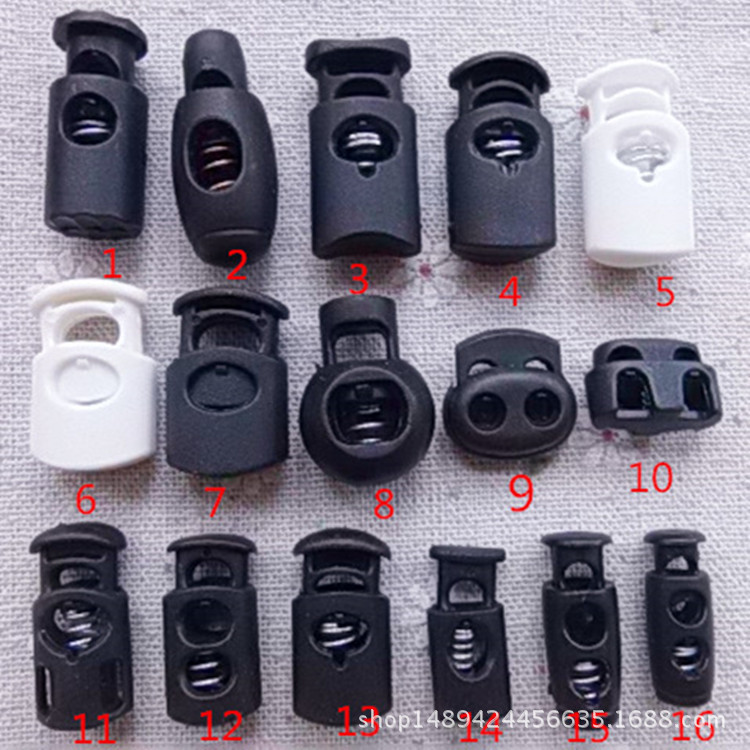 Factory direct plastic rope buckle/plastic spring buckle round bead buckle pig nose buckle bra rope buckle
