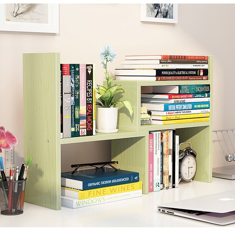 S Desk Small Bookshelf Storage Rack Telescopic Rack Computer Desk Small Bookcase Office Storage Rack Simple Desktop Rack