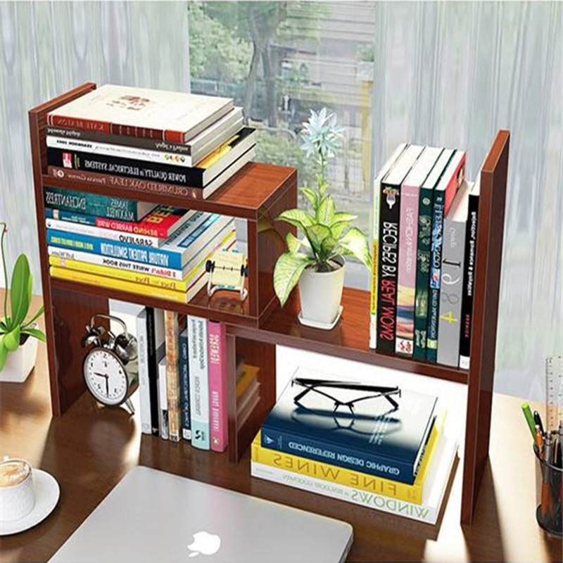 S Desk Small Bookshelf Storage Rack Telescopic Rack Computer Desk Small Bookcase Office Storage Rack Simple Desktop Rack