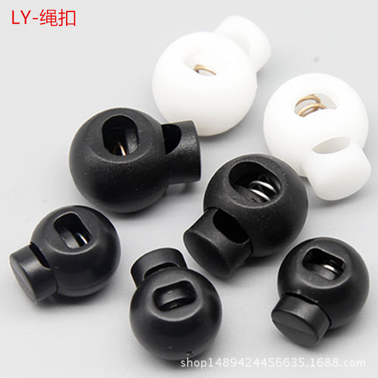 Factory direct plastic rope buckle/plastic spring buckle round bead buckle pig nose buckle bra rope buckle