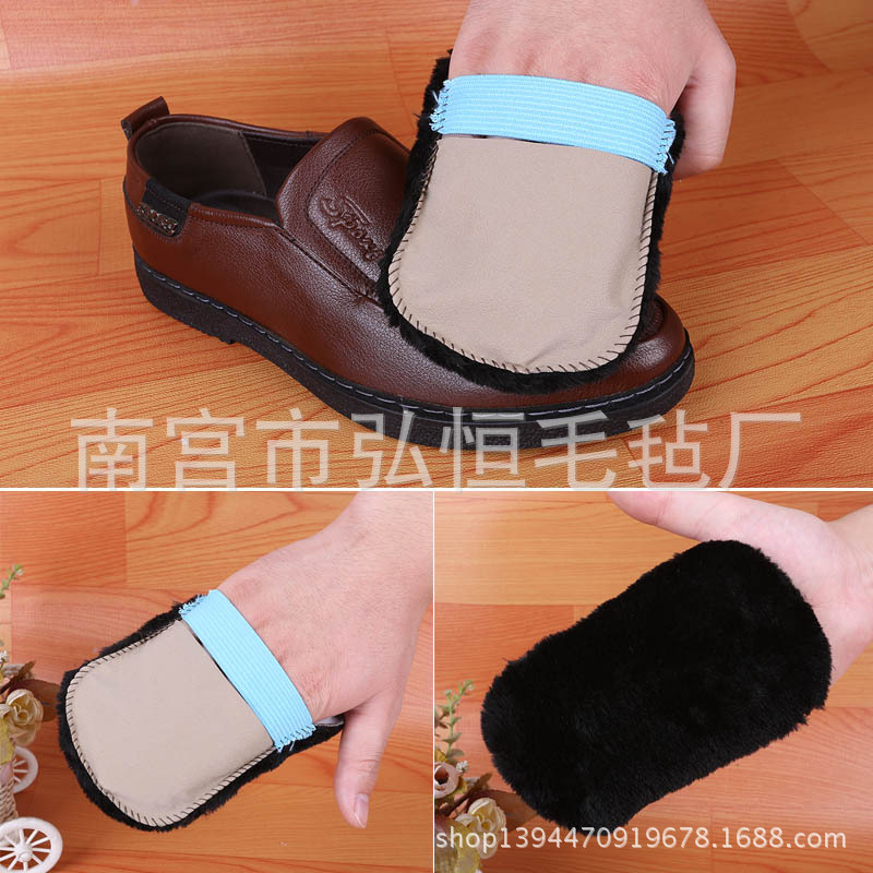 Shoe Shine Gloves, Shoe Polishing Cloth, Imitation Wool Shoe Polishing, Shoe Polishing, Leather Clothing Polishing Gloves, Black Brown Manufacturer