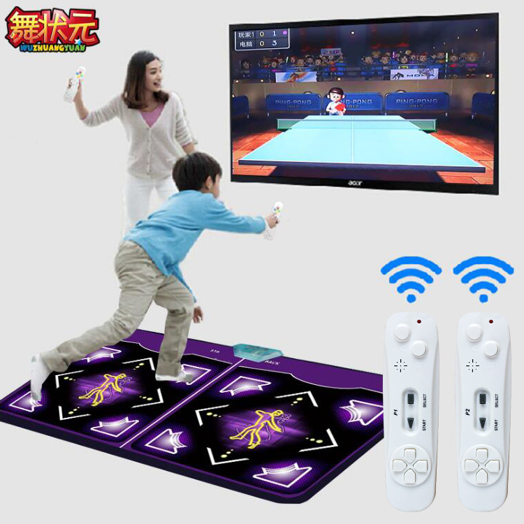 Cross-border English version of the same TV computer double somatosensory running dance blanket support generation hair