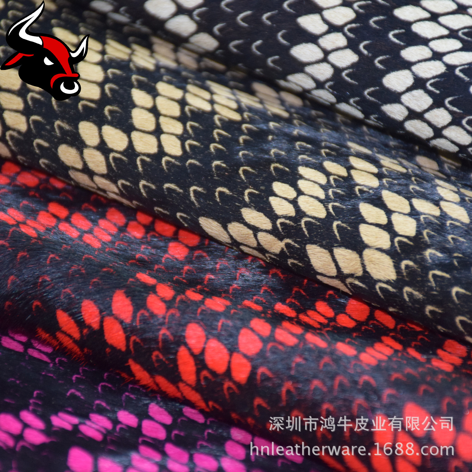 [Factory direct] color printing environmental protection horse hair real leather