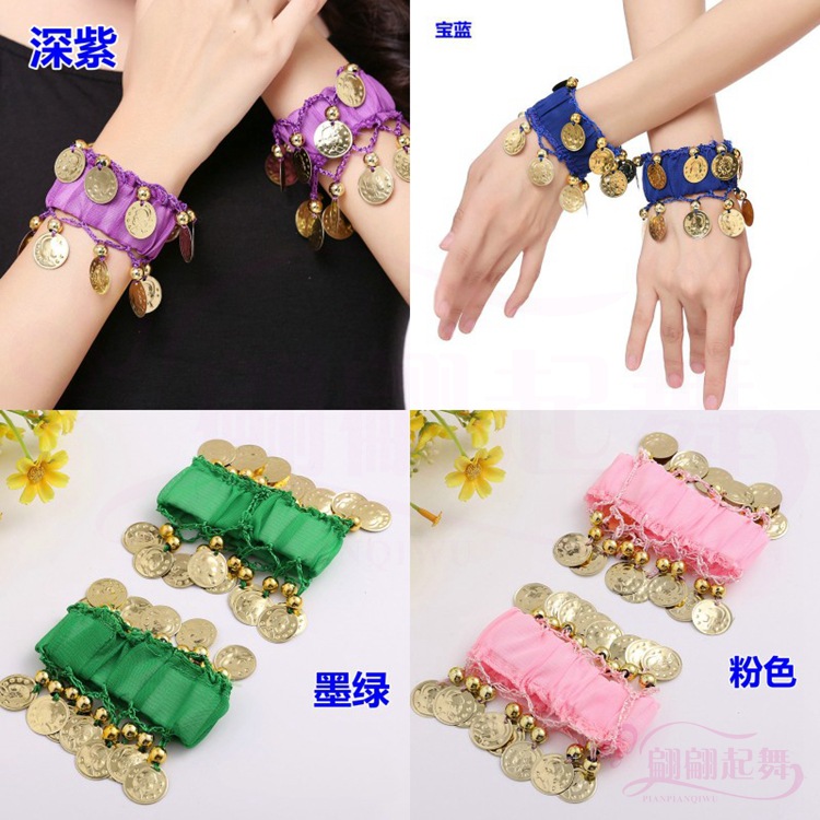 Belly Dance Bracelet New Indian Dance Performance Dance Performance Clothing Accessories Bracelet Wrist Band Chiffon Wrist Chain Bracelet