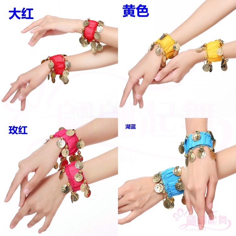 Belly Dance Bracelet New Indian Dance Performance Dance Performance Clothing Accessories Bracelet Wrist Band Chiffon Wrist Chain Bracelet