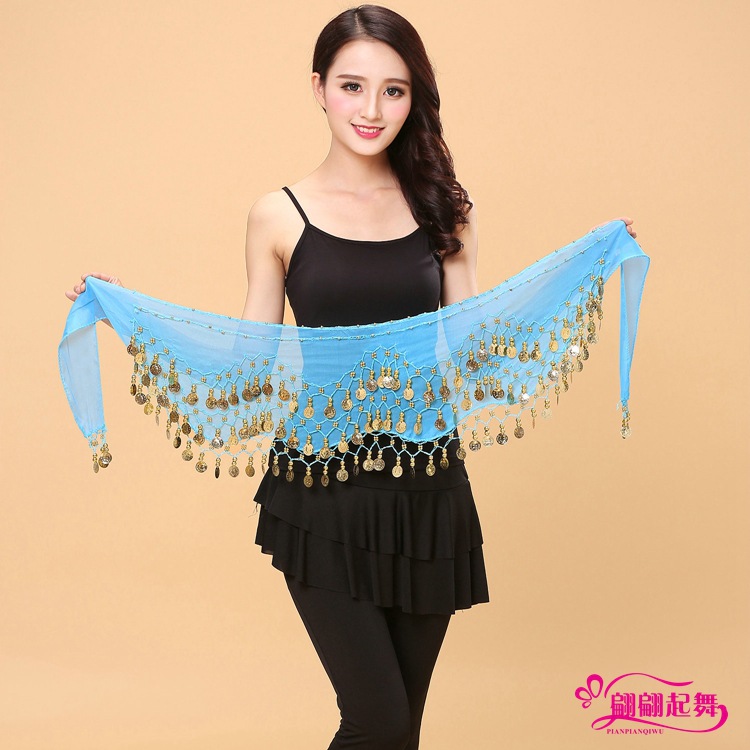 Indian Dance Table Performance Clothes Waist Chain New Belly Dance Waist Chain Practice Clothes 128 Phnom Penh Hanging Coin Waist Chain
