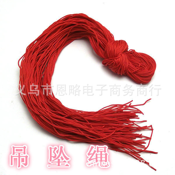 Stall supply diy handmade red necklace rope red line jade necklace rope 1mm Jade line tassel line wholesale