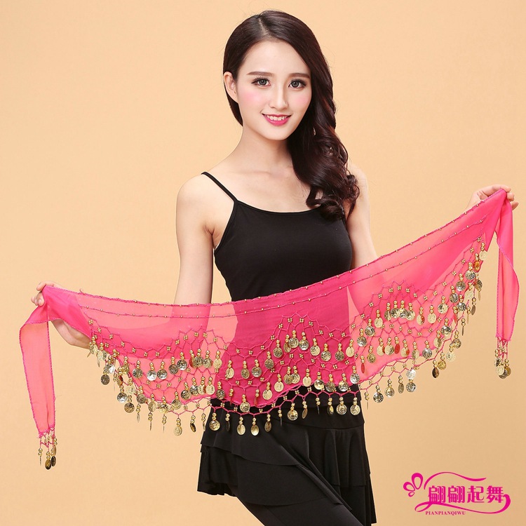 Indian Dance Table Performance Clothes Waist Chain New Belly Dance Waist Chain Practice Clothes 128 Phnom Penh Hanging Coin Waist Chain
