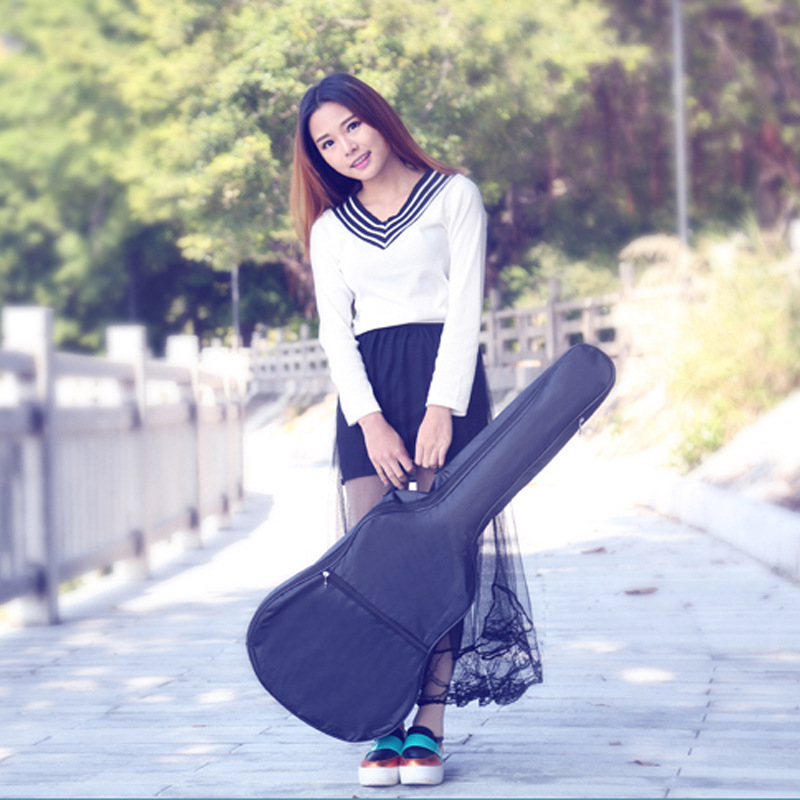 Универсальный водонепроницаемый чехол для гитары 38-41 дюйм, с одним плечом/ручной, черный, специальный чехол для практики музыкального инструмента