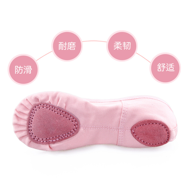Children's Dance Shoes, Soft-Soled Girls' Ballet Shoes, Adult Practice Shoes, Yoga Shoes, Cloth-Toe Cat Claw Dance Shoes Wholesale