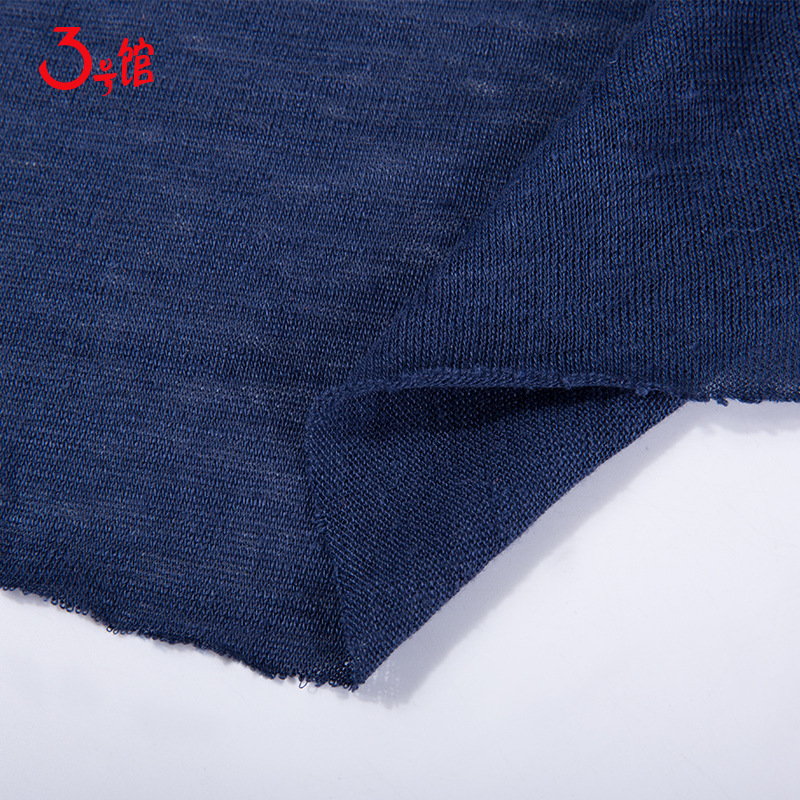 Hemp jersey fabric 100% hemp knitted pure hemp fabric hemp foreign trade T-shirt fabric hemp fiber fabric