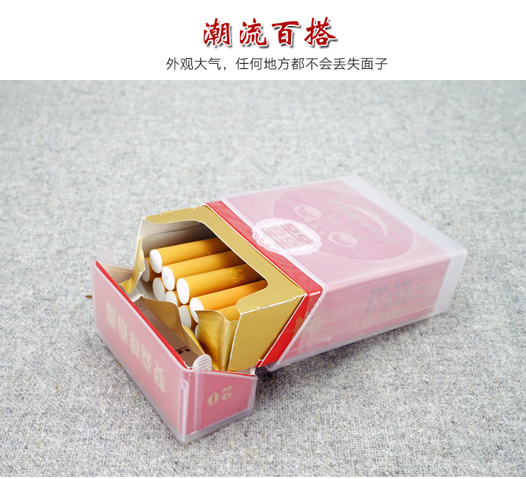 20 Pack Convenient Transparent Plastic Cigarette Case Soft Box Hard Box Women's Cigarette Case Various Style and Choice