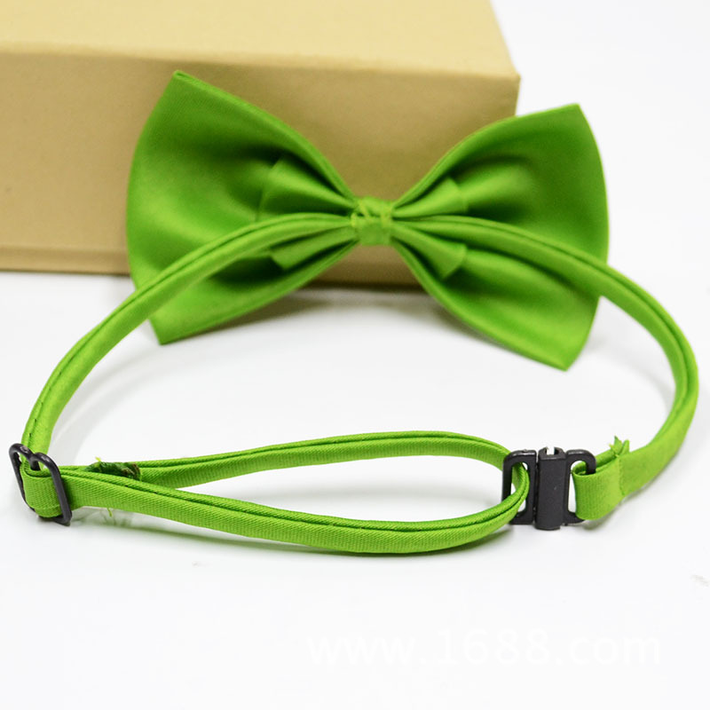 Manufacturers Children's Bow Tie Pet Polyester Handsome Trendy Treasure Accessories for Head Corsage Baby Monochrome Bow Tie in stock Batch