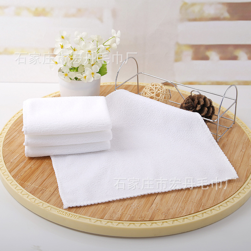 Оптовая продажа белого полотенца для посуды маленькое квадратное микрофибровое впитывающее полотенце рекламные подарки маленькое полотенце
