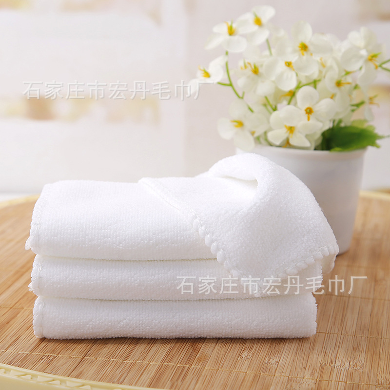 Factory wholesale white towel dishwashing small square microfiber absorbent towel promotional gifts small towel