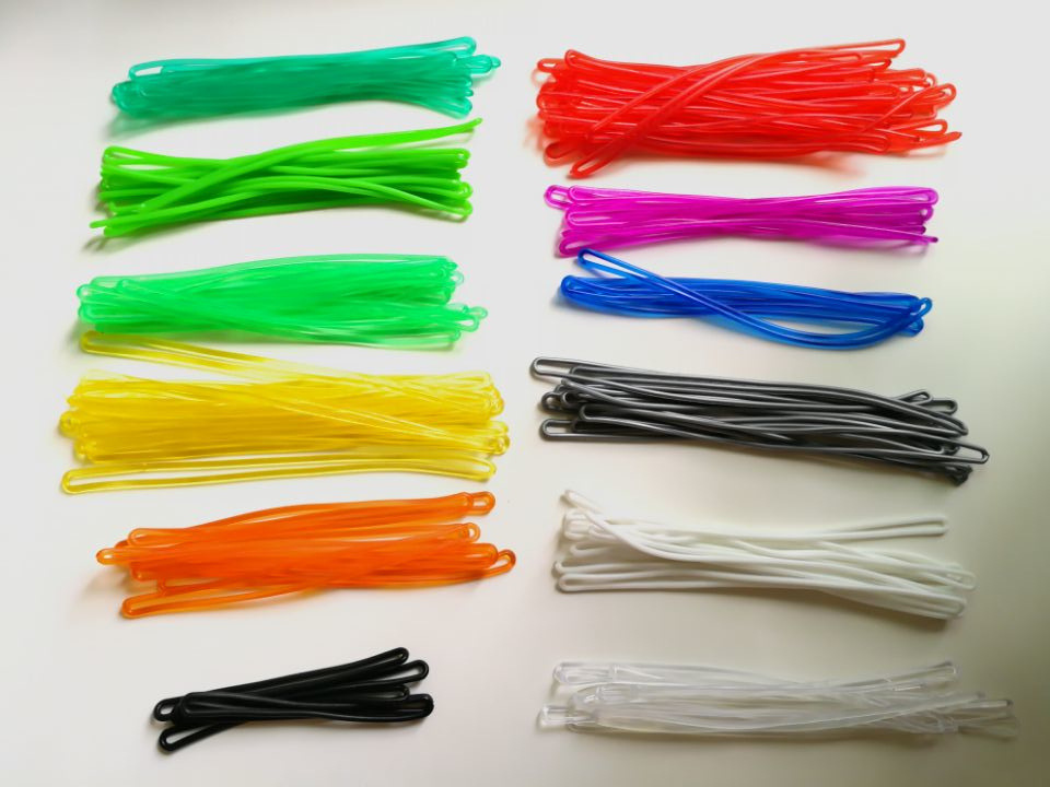 In stock PVC transparent lanyard luggage tag silicone lanyard multi-color hanging lanyard 15CM 17CM