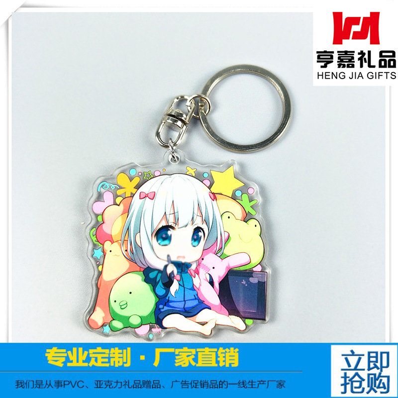 Acrylic Colorful Keychain Anime Character Stand Customization