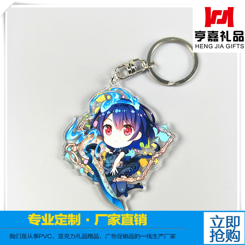 Acrylic Colorful Keychain Anime Character Stand Customization
