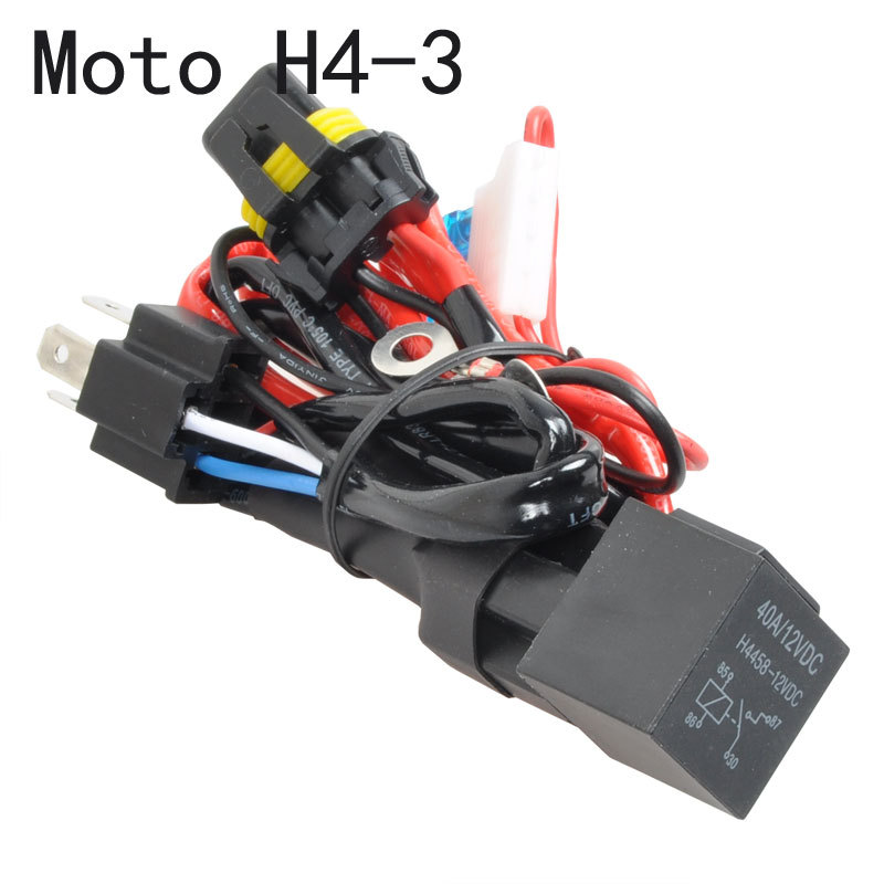 Кросс-бодийный мотоцикл легкий электрический транспорт низкий свет модифицированный высокий свет H4 ксеноновая лампа проводка электрического транспорта светодиодный прожектор