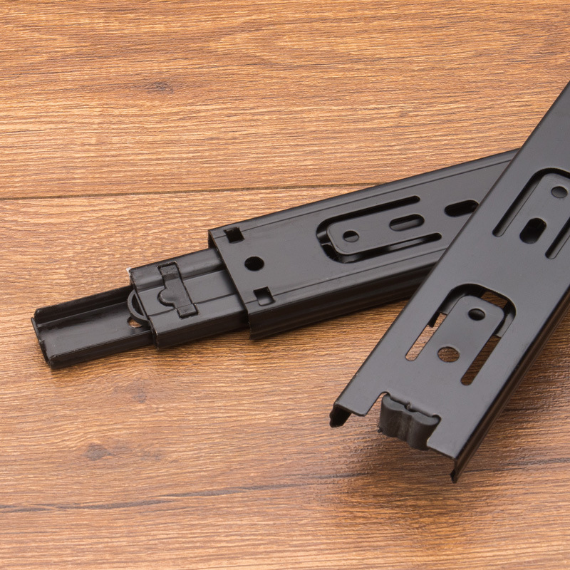 Jieyang Baoli Jia factory direct 3508A mute three drawer slide furniture factory drawer slide smooth