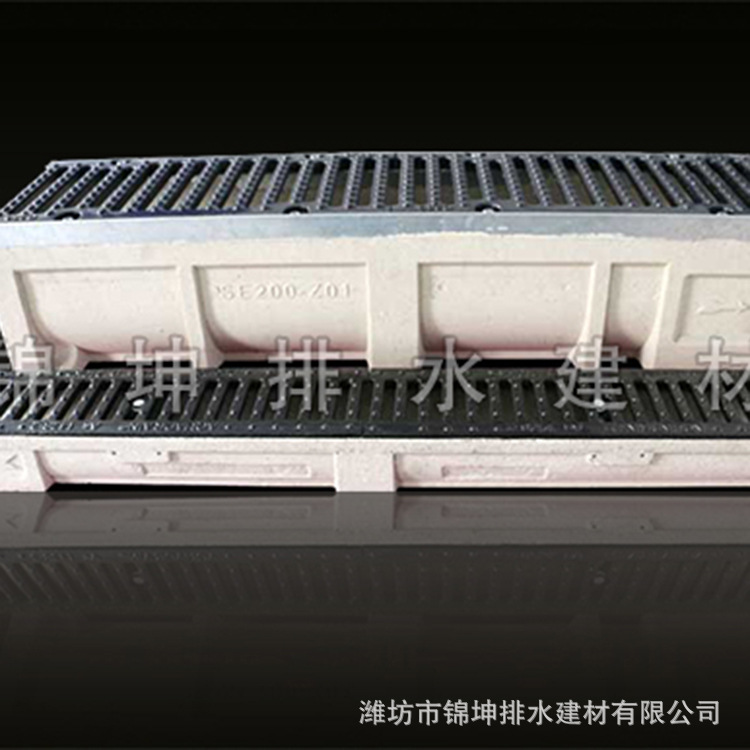 Resin concrete drainage ditch U-shaped finished product drainage ditch kitchen municipal new drainage resin drainage ditch