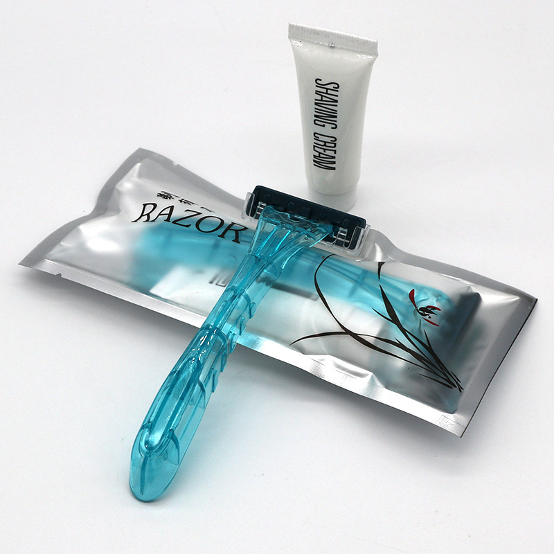 Hotel Room Disposable Razor Shaving Cream Bath Razor Hotel Toiletries Set Available in Stock