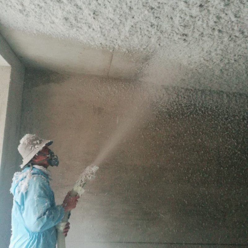 Hebei Insulation Material Manufacturers Undertake Basement Ktv Sound Insulation and Noise Reduction Inorganic Fiber Spray Cotton Construction