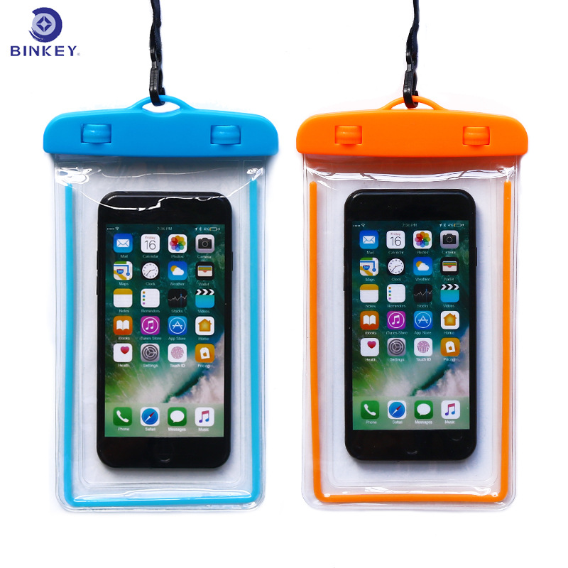 Светящийся водонепроницаемый чехол для мобильного телефона для активного отдыха, ПВХ, прозрачный, с сенсорным экраном, оптовая продажа