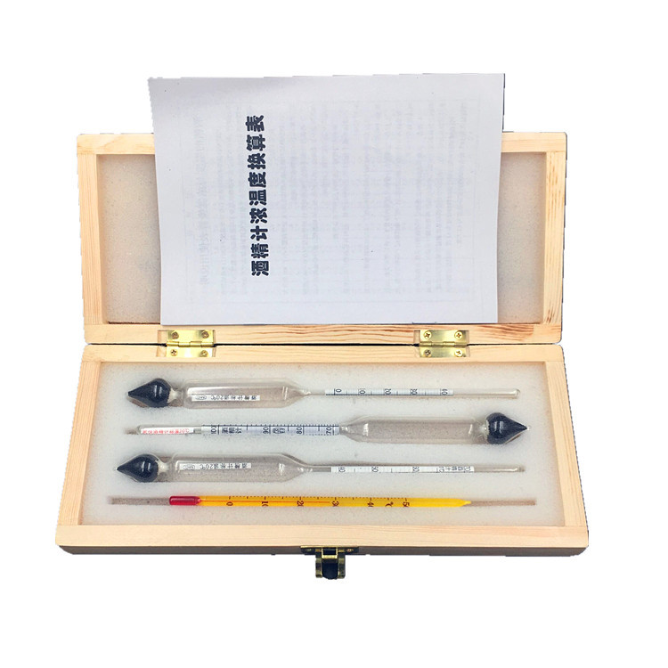 Meter three sets of wooden box set liquor meter liquor measuring meter tester alcohol meter alcohol gauge alcohol meter