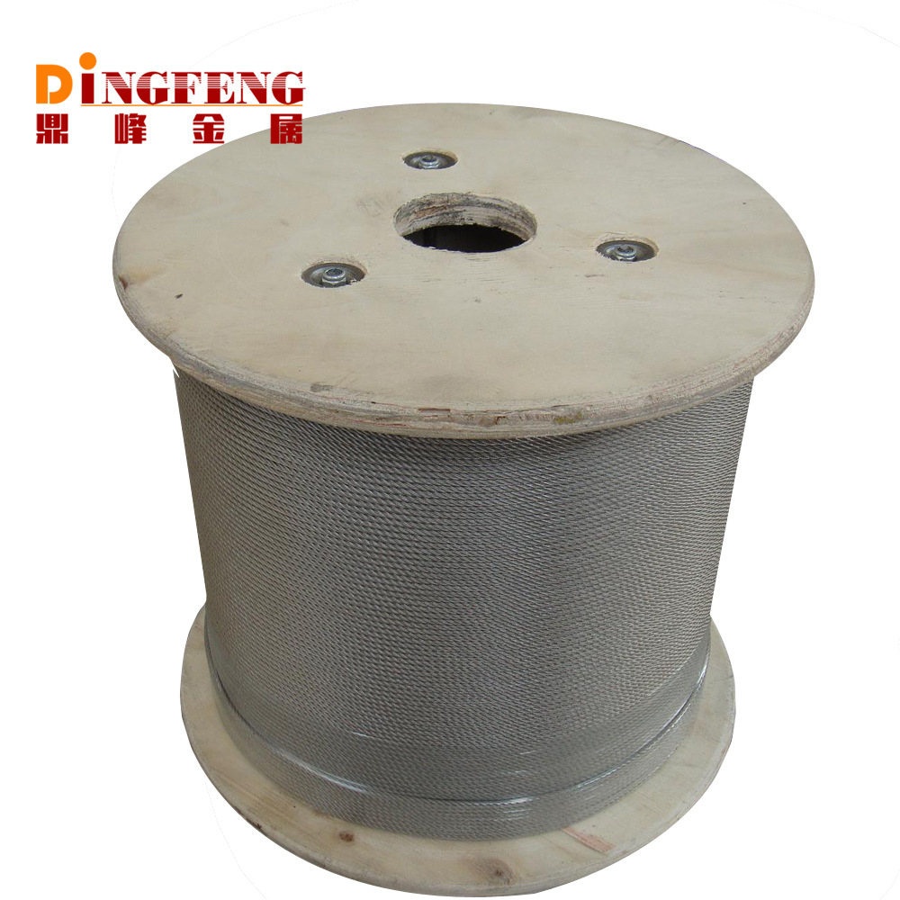 Проволока из нержавеющей стали 304, проволока из нержавеющей стали 316, оцинкованная стальная проволока с резиновым покрытием Dingfeng