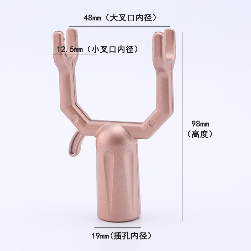 Aluminum Alloy Clothes Fork Head Silver Daily Necessities Accessories Clothes Drying Hook Hanging Clothes Rod Joint Fruit Tree Fork