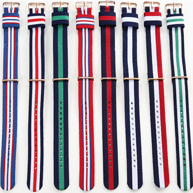 Strap nylon strap couple woven wristband watch accessories factory direct canvas strap one-piece delivery