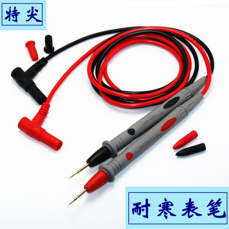 Meter Pen Wire, Special Tip Pen, Fine Tip 1000V 20A, Gold-Plated Copper Needle Pen, Multimeter Pen Wire
