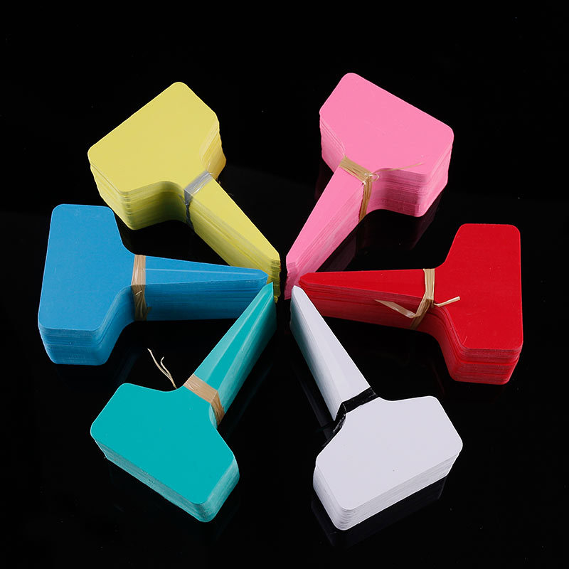 100 Sheets of Waterproof T-Shaped Ground Labels/Pvc Plastic Labels/Gardening Labels/Flower Tags/Succulent Plants