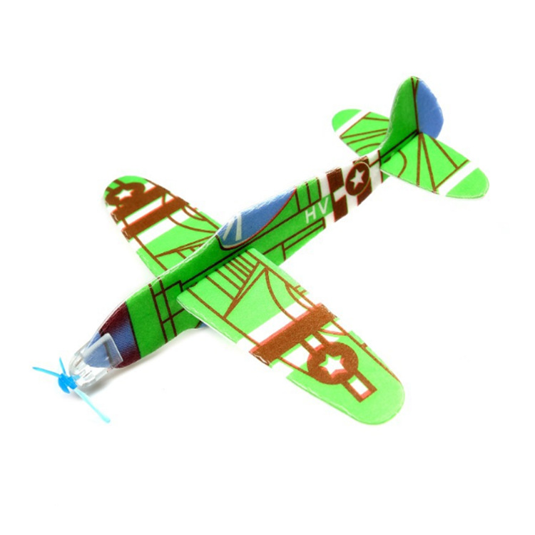 Factory direct DIY handmade small production educational toys aircraft model hand-throwing glider foam aircraft gifts cross-border