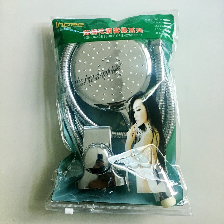 Factory wholesale multi-function shower head set shower hose three-piece bag packaging