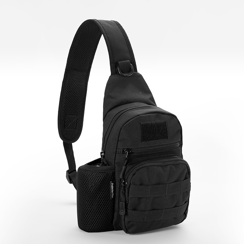 Cross-border Trendy Brand Men's Tactical Chest Bag Sports Shoulder Bag Outdoor Water Bottle Chest Bag Multifunctional Crossbody Riding Bag