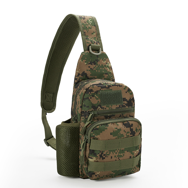 Cross-border Trendy Brand Men's Tactical Chest Bag Sports Shoulder Bag Outdoor Water Bottle Chest Bag Multifunctional Crossbody Riding Bag