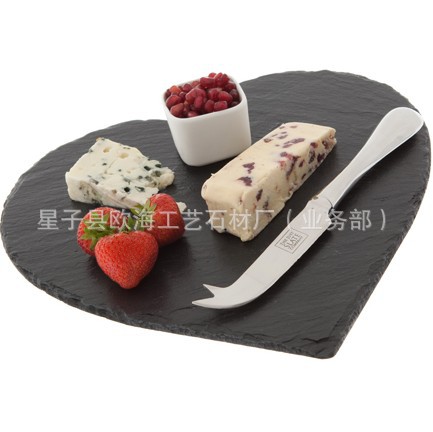 Star manufacturers supply slate plate cheese plate slate coaster heart plate heart