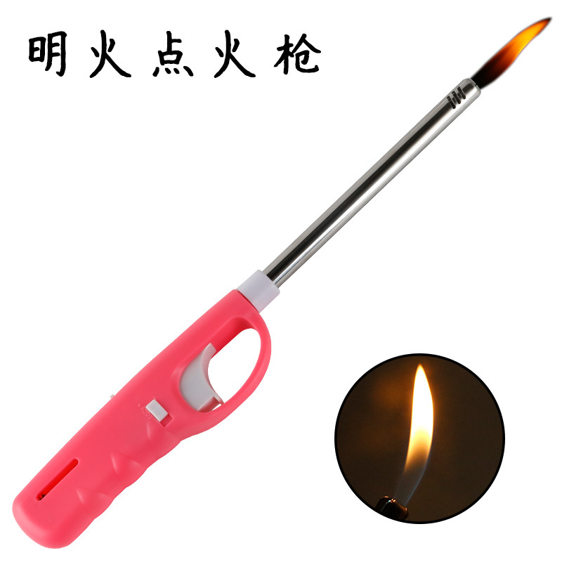 A new batch of extended kitchen lighter household igniter outdoor barbecue lighter open flame ignition gun