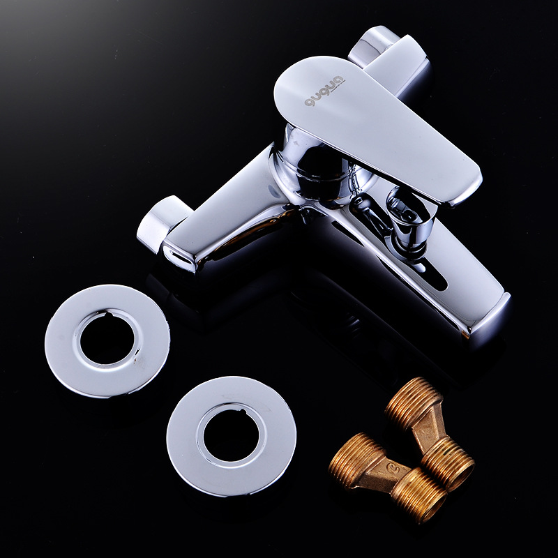 Hot and Cold Copper Bathtub Faucet Bathroom Concealed Shower Mixing Water Shower Faucet Concealed Triple Mixing Valve Direct Sales