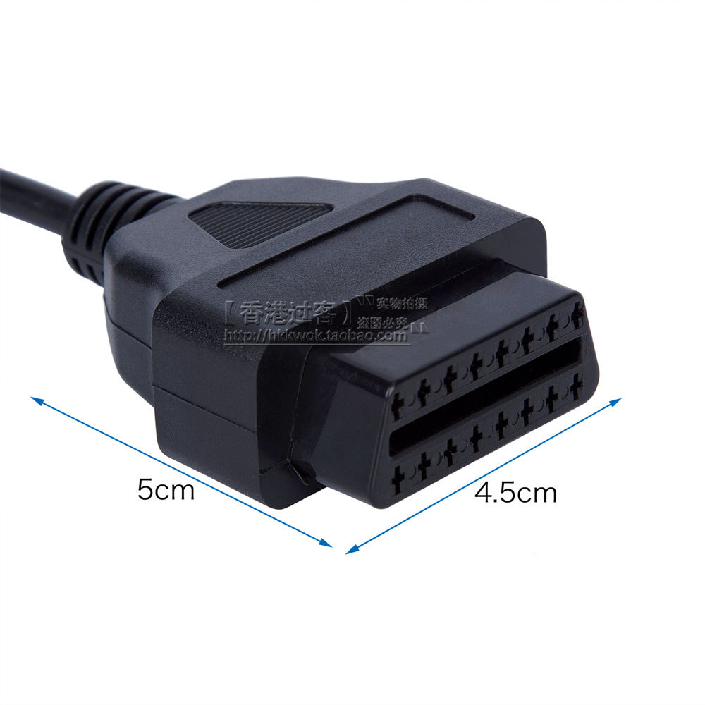 Car OBD2 female 16Pin to USB cable computer adapter cable 1m driving recorder extension cable