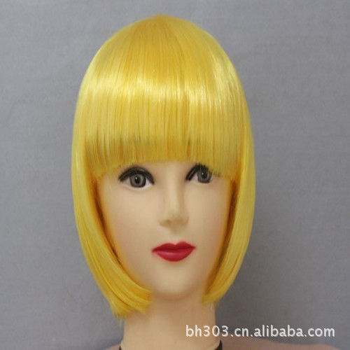 BOBO head student hair bobo BOBO head wig set children's colorful wig set with neat bangs ball wig