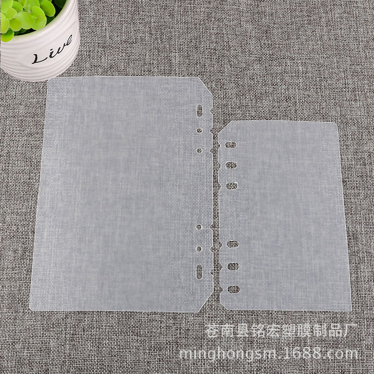 A5/A6 6-отверстийный разделитель, прозрачная стандартная страница из PP