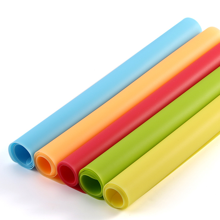 Rectangular Silicone Placemat Western placemat non-slip insulation table mat foldable storage first grade student tableware mat