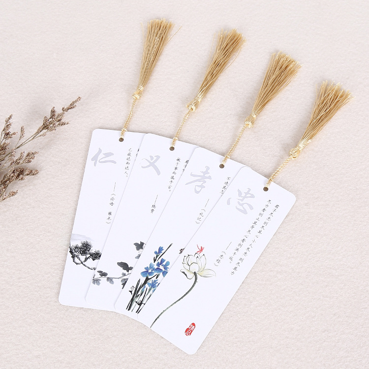 Оптовые производители бумажных закладок Wen Chuang, креативные закладки с кисточкой, закладки в китайском ретро стиле, печать и производство