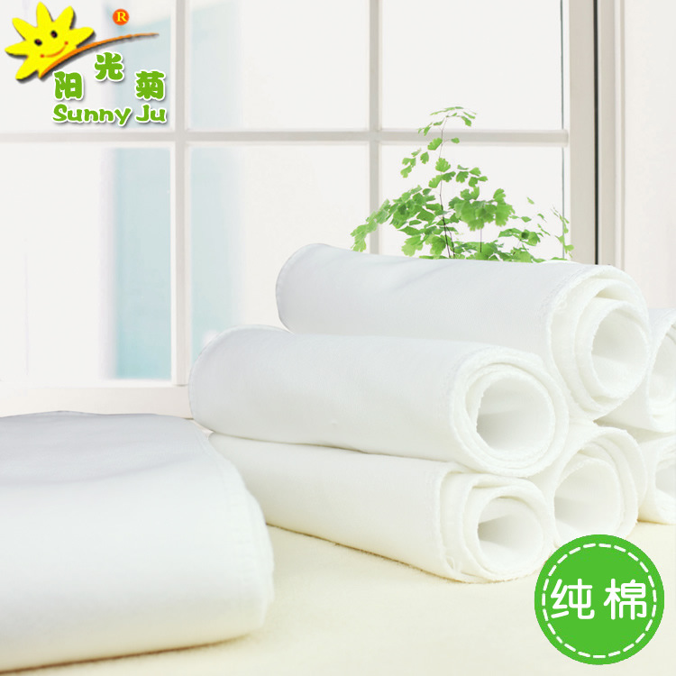 Cross-border newborn baby products sunshine chrysanthemum six-layer White ecological quilted diapers baby diapers washable fast suction